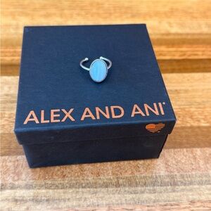 Alex and Ani Blue Lace Agate Ring